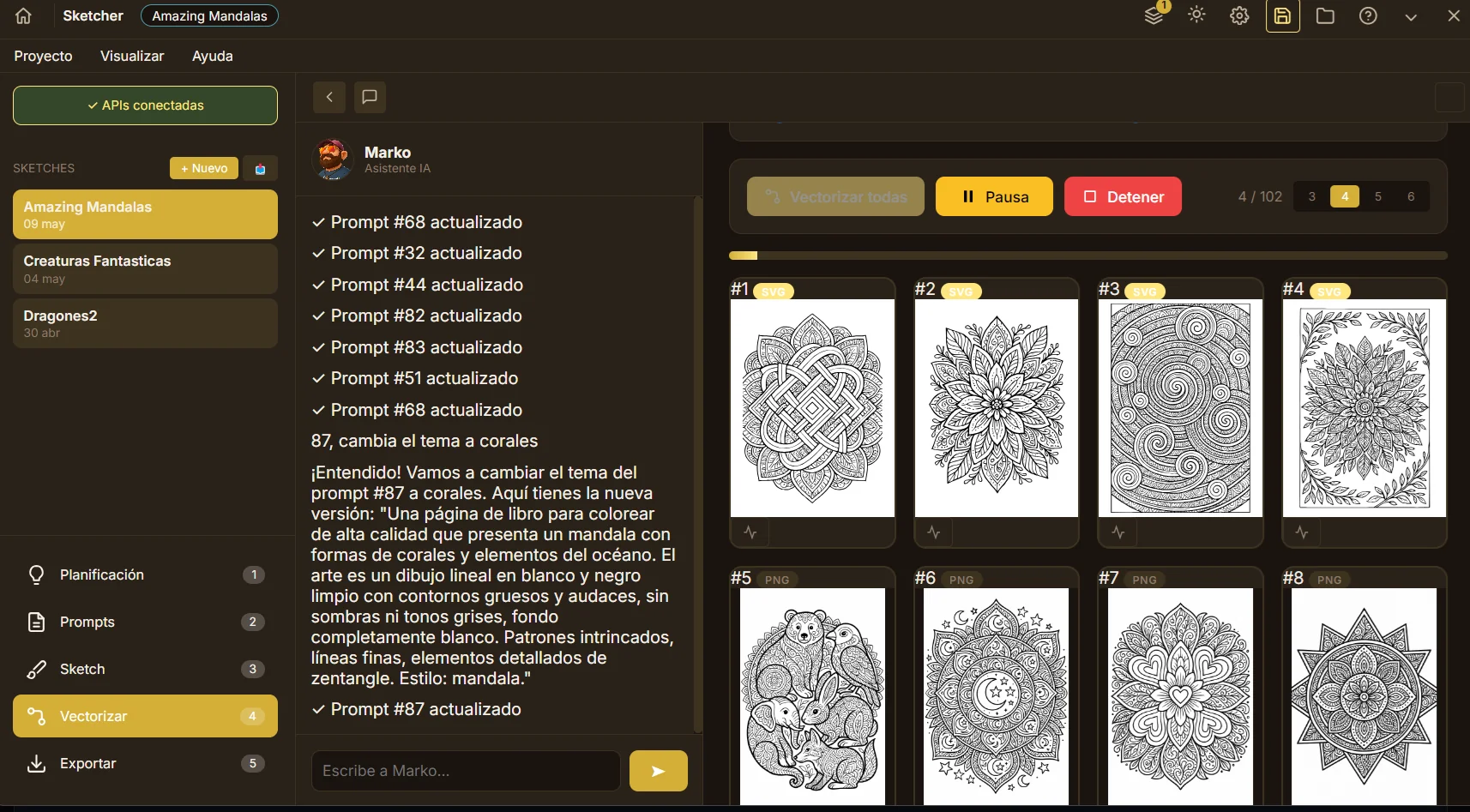 Sketcher: generación masiva de ilustraciones para Amazon KDP
